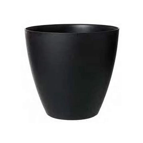 Stewart Garden 53cm Basalt Tall Round Planter - Black - Image 2