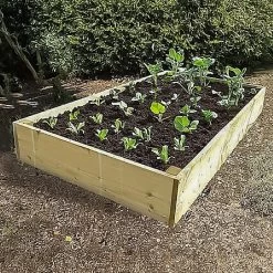 Deluxe Extra Deep Wooden Raised Vegetable Bed 1.8x.0.9mtr