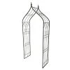 Panacea Black Ogee Top Garden Arbor With Finials