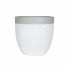 Apta Granito Two Tone White Rim Grey Body Planter